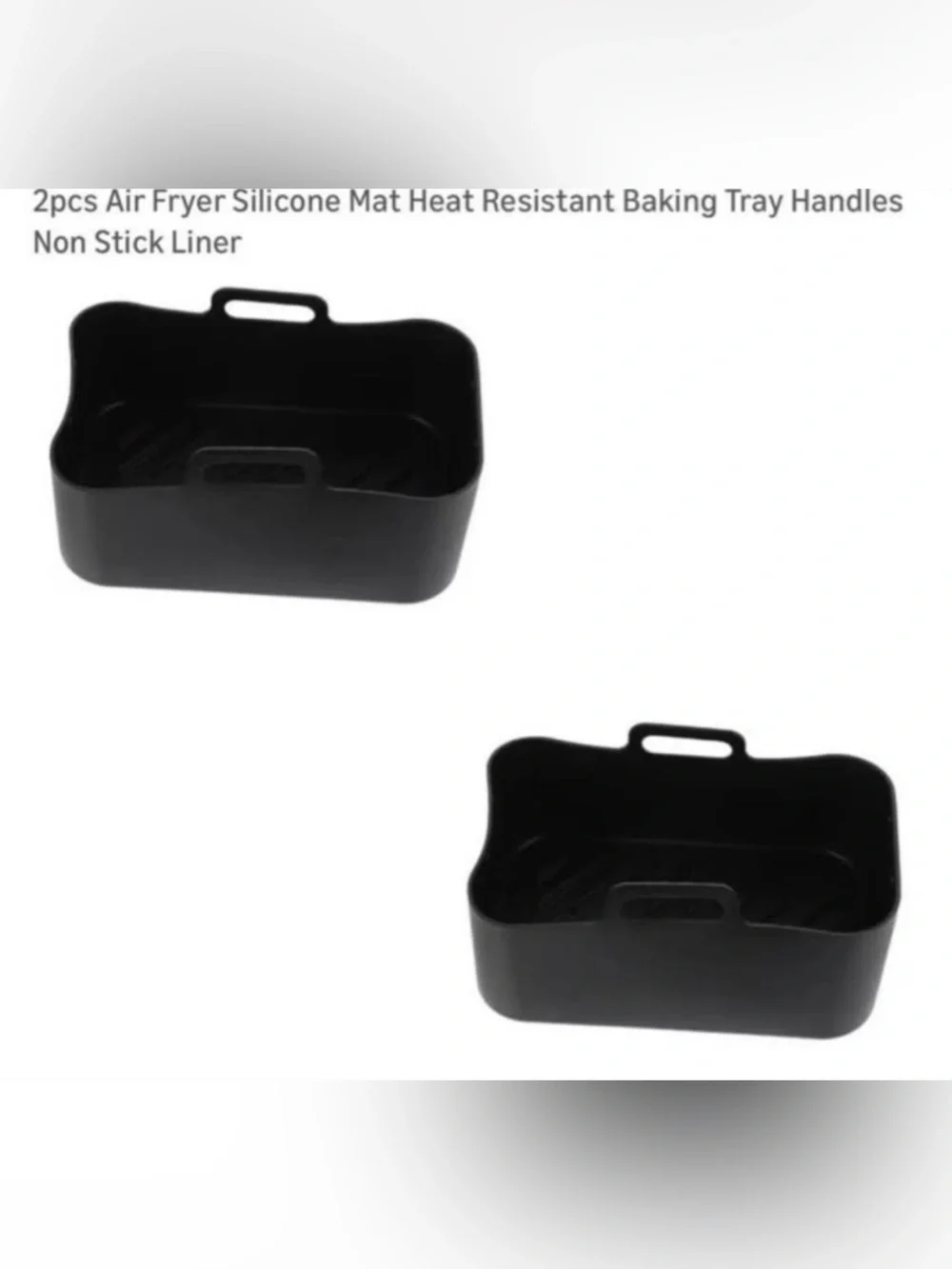 2 Pack Reusable Silicone Air Fryer Liners Nonstick Baking Basket